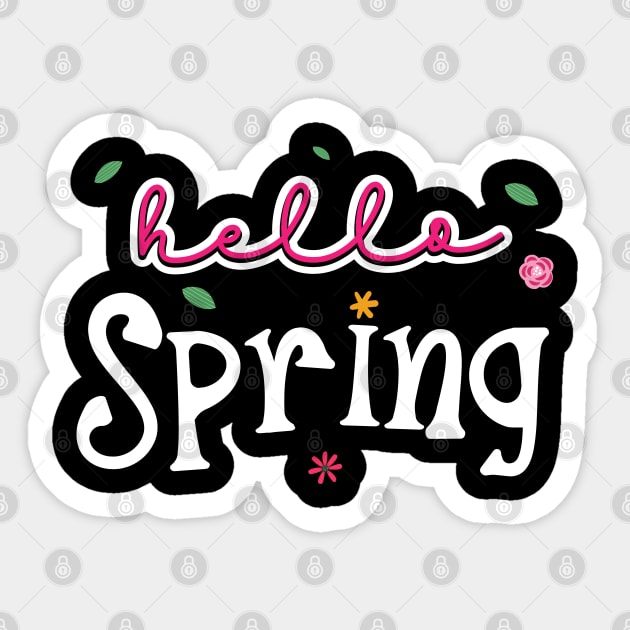 Hello Spring Sticker by Tee brush